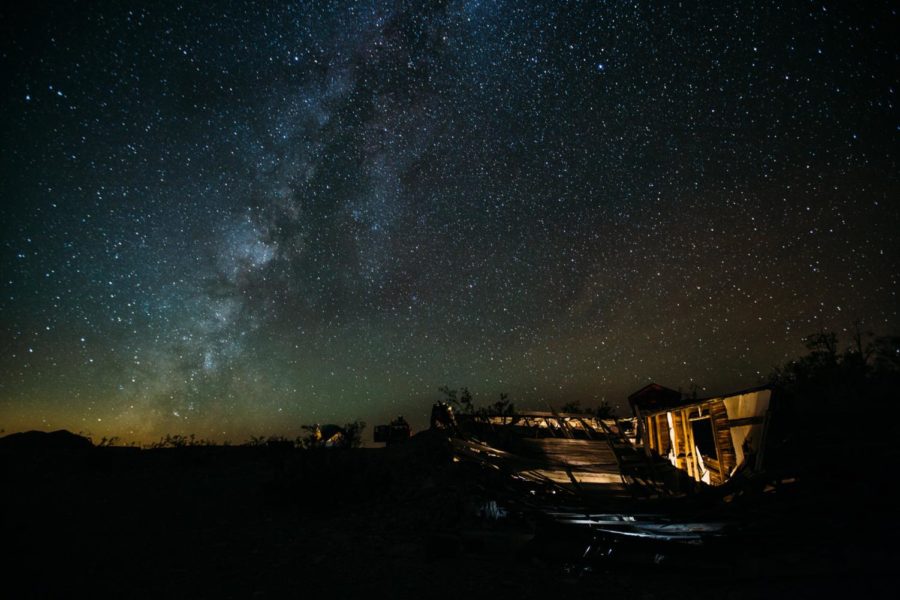 Stars Above the Paranormal: The Milky Way spilling over a decrepit cabin on October 22, 2017. Photo by anonymous.