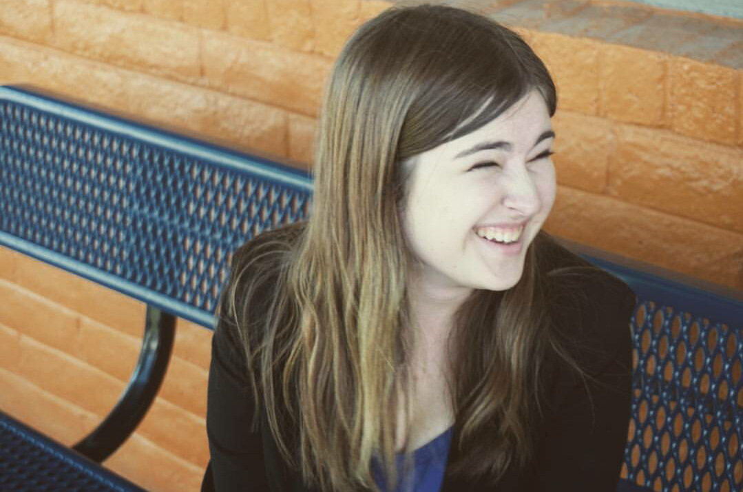Amy Gaudet smiles during National Qualifiers for Speech and Debate in Phoeniz, AZ. Photography taken by Scott Capin