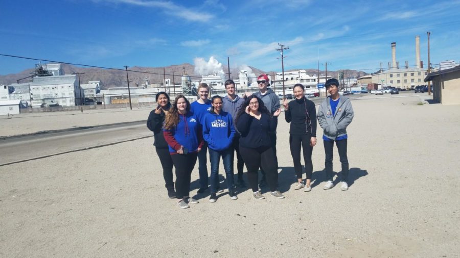 The Mathletes smile in Trona after their successful meet on 2/28/18. 