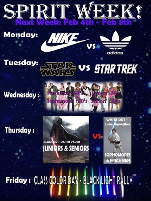 Spirit Week 2/4-2/8