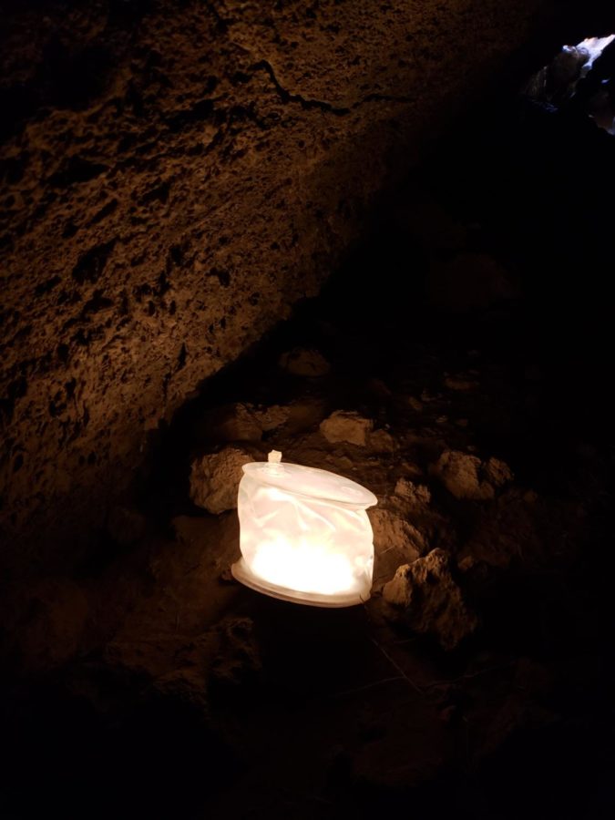 Light inside lava tube