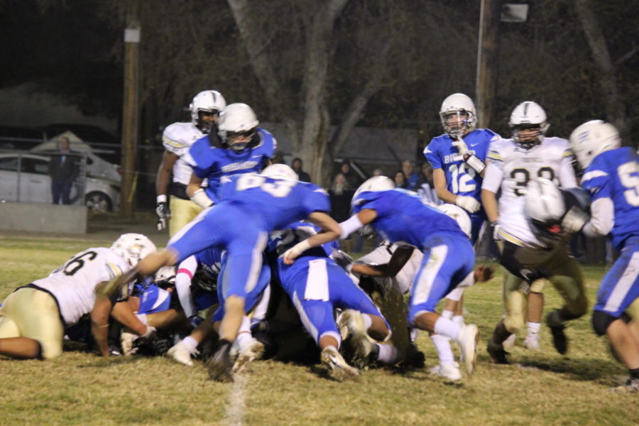 Dog pile on a fumbled ball