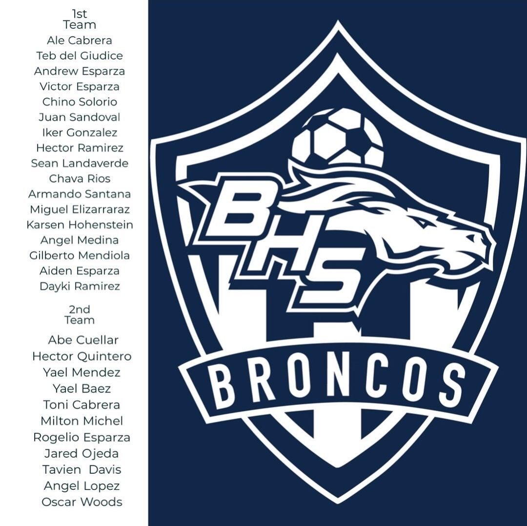 The 2023 - 2024 bishop broncos boys soccer team