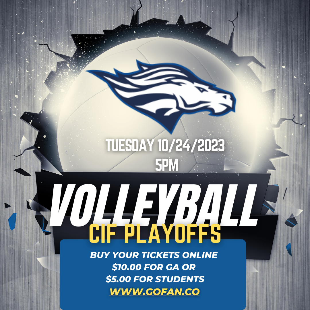 CIF Volleyball This Tuesday Home Game 10/24