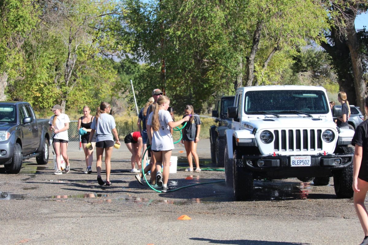 Gabbie V. and Alyssa B. along with the soccer girls 