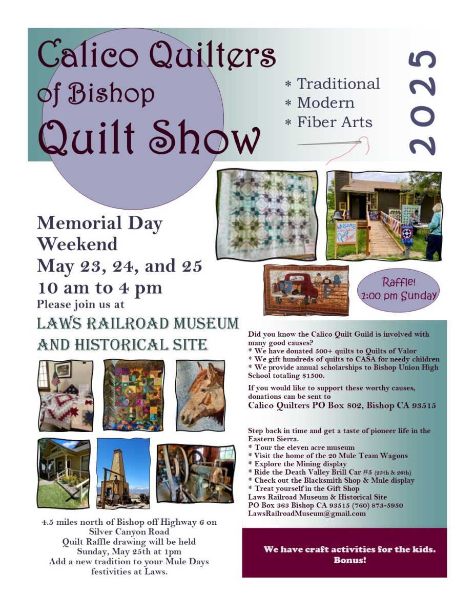 Calico Quilters of Bishop Quilt Show at Laws Railroad Museum and Historical Site