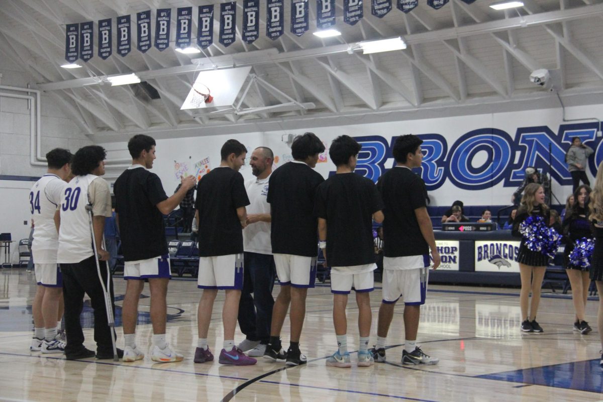 Boys Broncos Basketball Senior Night